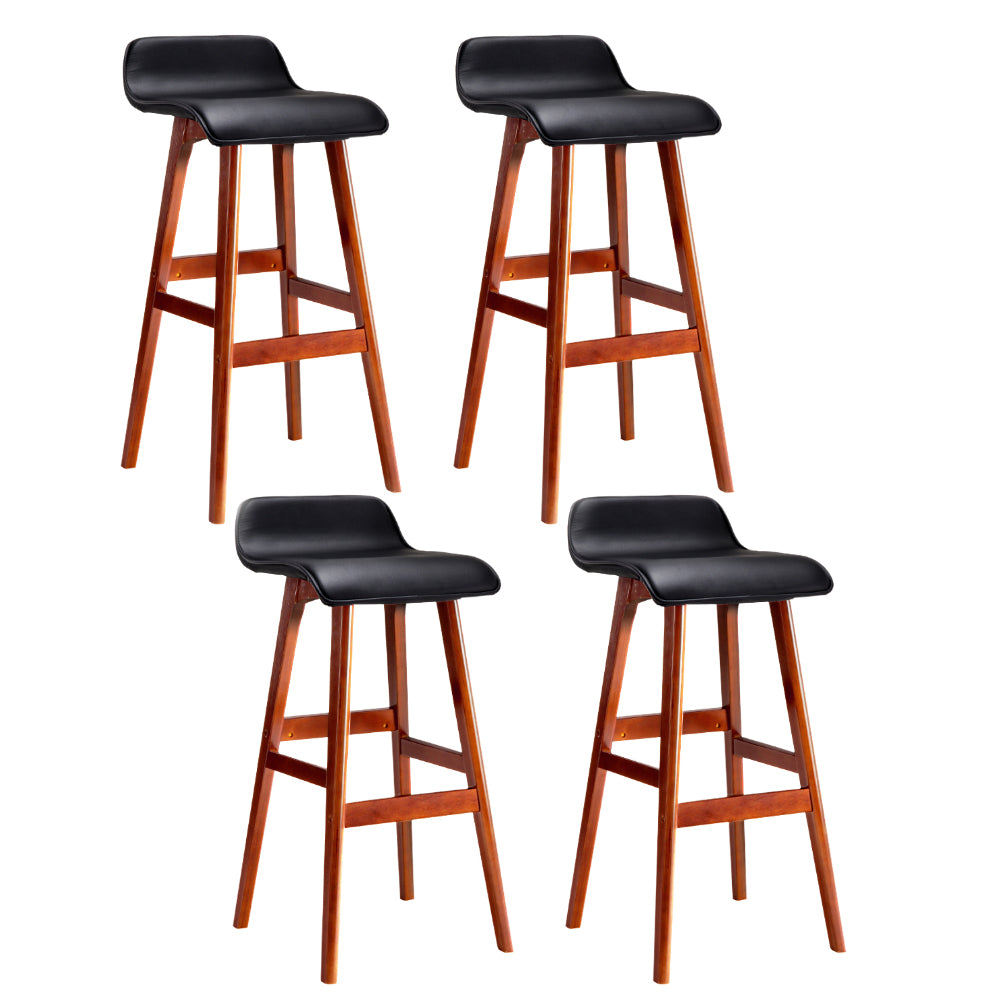 Bar Stools | 4PCS | Wooden Stool | Black