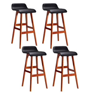 Bar Stools | 4PCS | Wooden Stool | Black