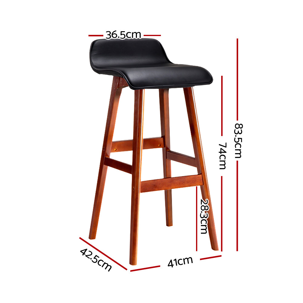 Bar Stools | 4PCS | Wooden Stool | Black