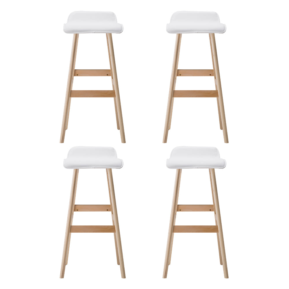 Bar Stools | 4PCS | Wooden Stool | White