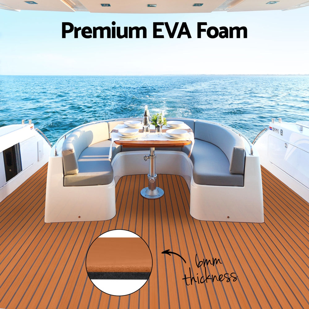 Seamanship EVA Foam Boat Flooring Mat | 240x90x0.6cm | Dark Brown