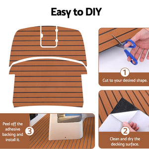 Seamanship EVA Foam Boat Flooring Mat | 240x90x0.6cm | Dark Brown