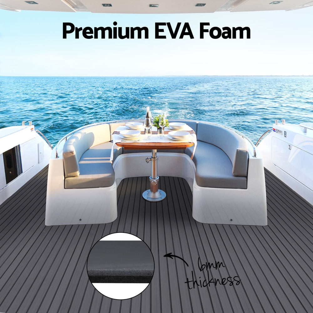 Seamanship EVA Foam Boat Flooring Mat | 240x90x0.6cm | Dark Grey Decor