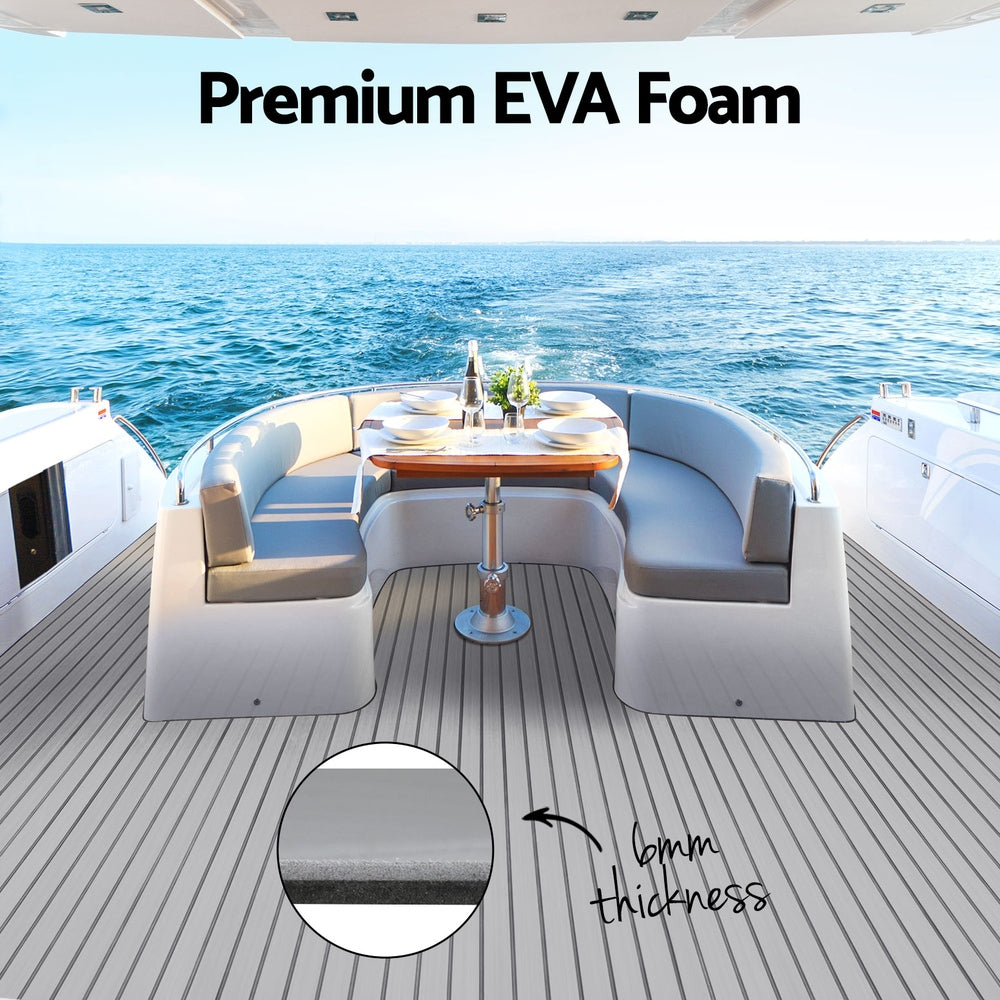 Seamanship EVA Foam Boat Flooring Mat | Decking Sheet | 240x90x0.6cm | Light Grey