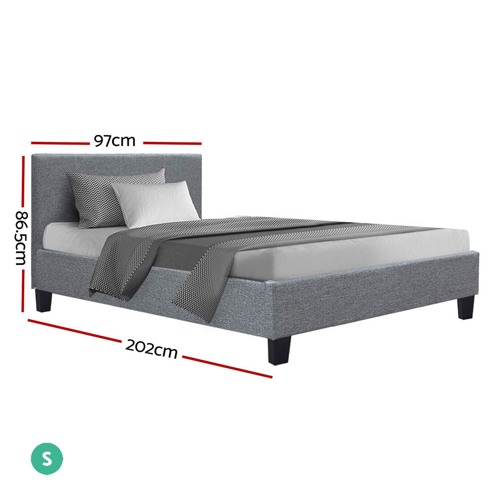 Bed Frame | Single Size | Grey | NEO