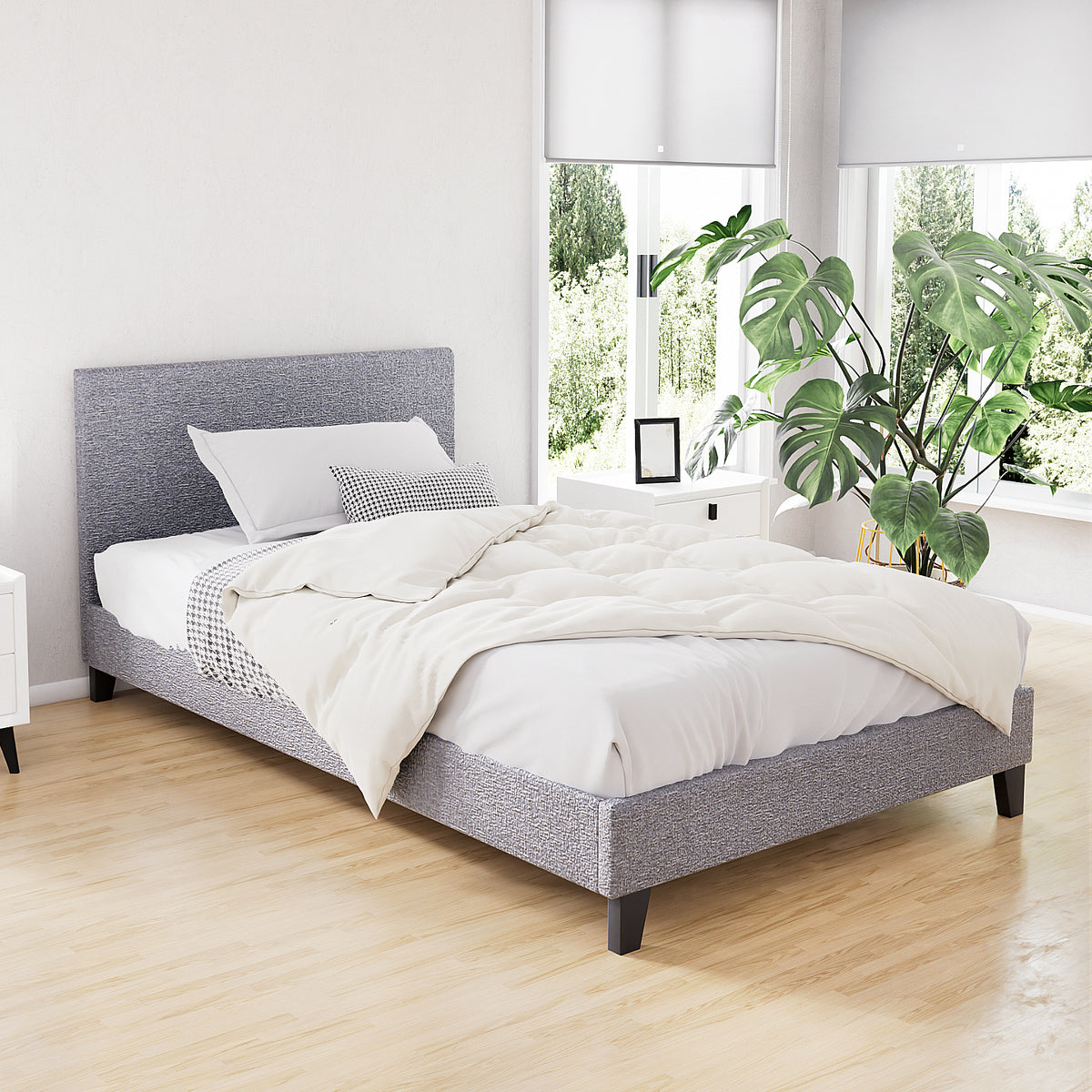 Bed Frame | Single Size | Grey | NEO