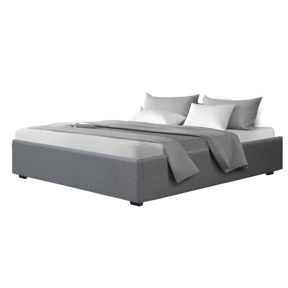 Bed Frame | King Size | Gas Lift Base | Grey | TOKI