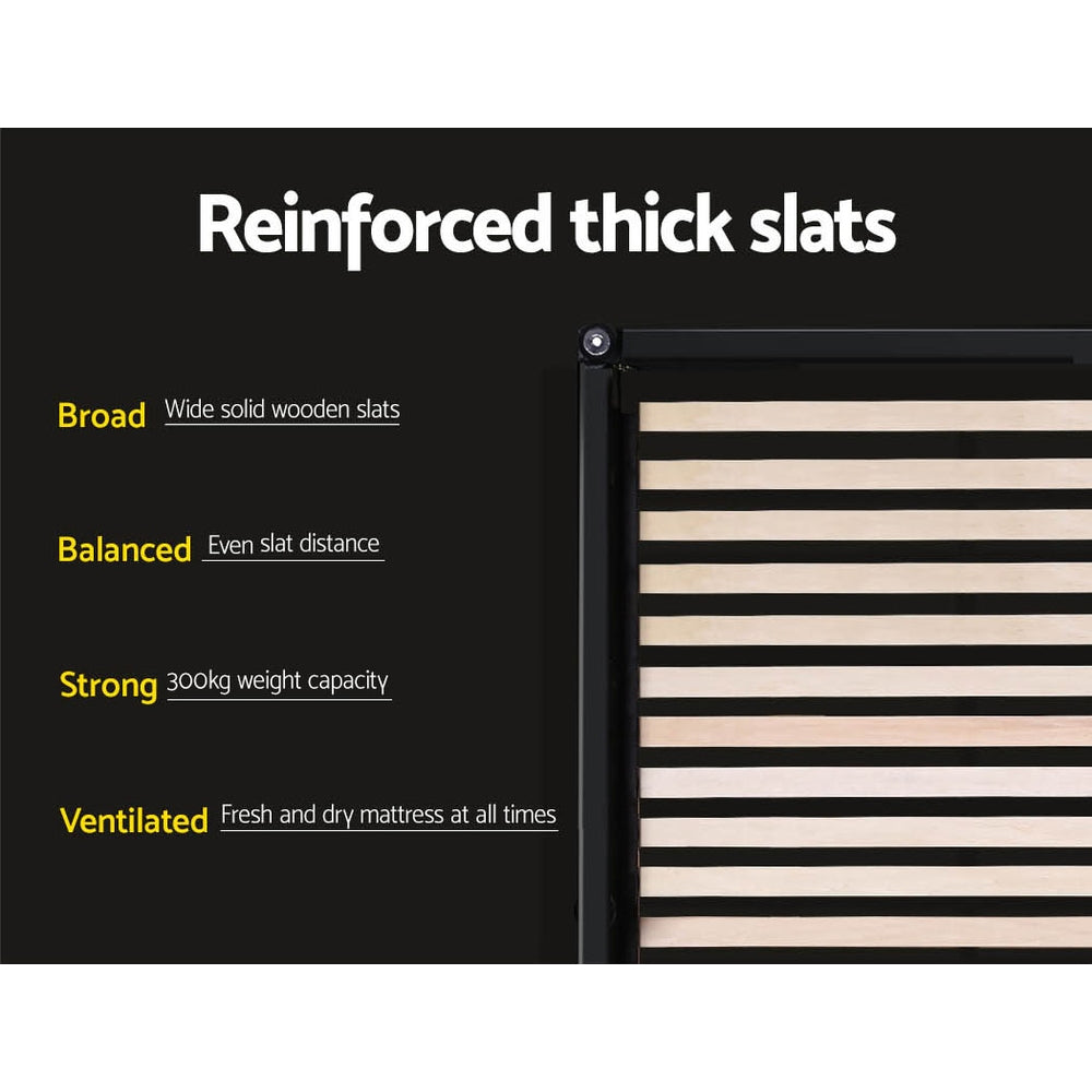 Bed Frame | King Size | Gas Lift Base | Grey | TOKI