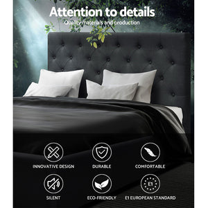 Bed Frame | Double Size | Gas Lift | Charcoal | VILA