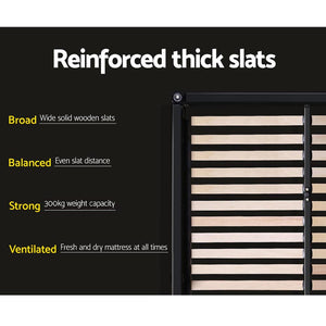 Bed Frame | Double Size | Gas Lift | Charcoal | VILA