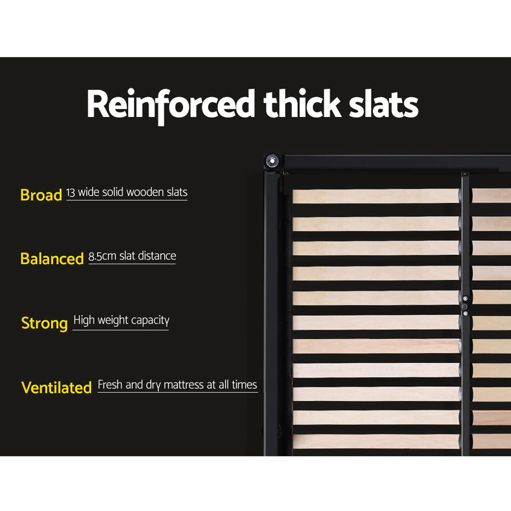 Bed Frame | Queen Size | With 4 Drawers | Grey | MILA