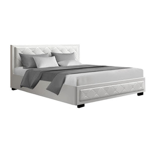 Bed Frame | King Size | Gas Lift | White | TIYO