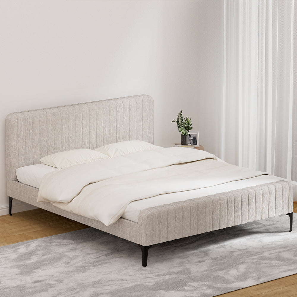 Bed Frame | King Size | Beige | AMMY