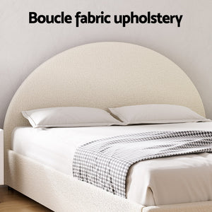 Artiss Bed Frame | Gas Lift Storage | Boucle Fabric | Double | ELLA