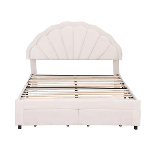 Double Bed Frame | Upholstered Velvet | Storage Drawers | LED Headboard