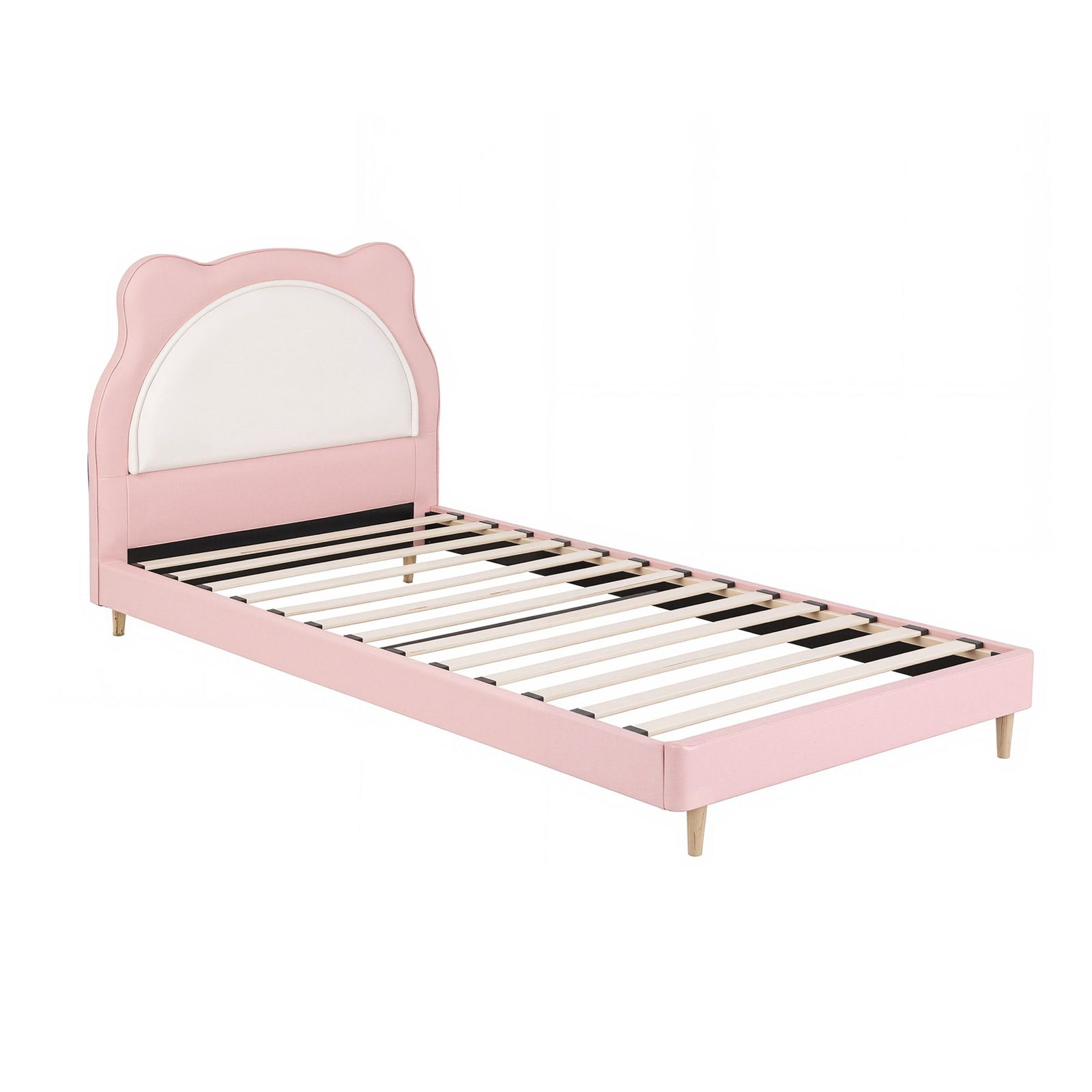 King Single Kids Bed Frame | Pink Animal Headboard