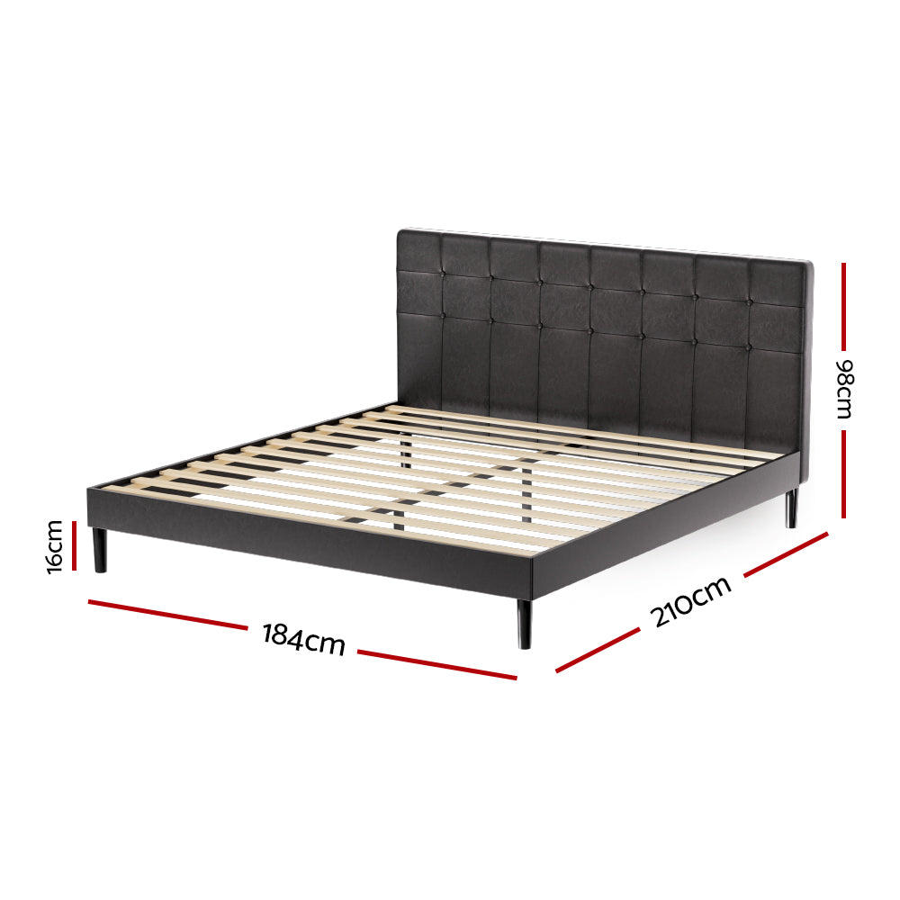 Bed Frame | King Size | LED | Black | RAVI