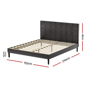 Bed Frame | Queen Size | LED | Black | RAVI