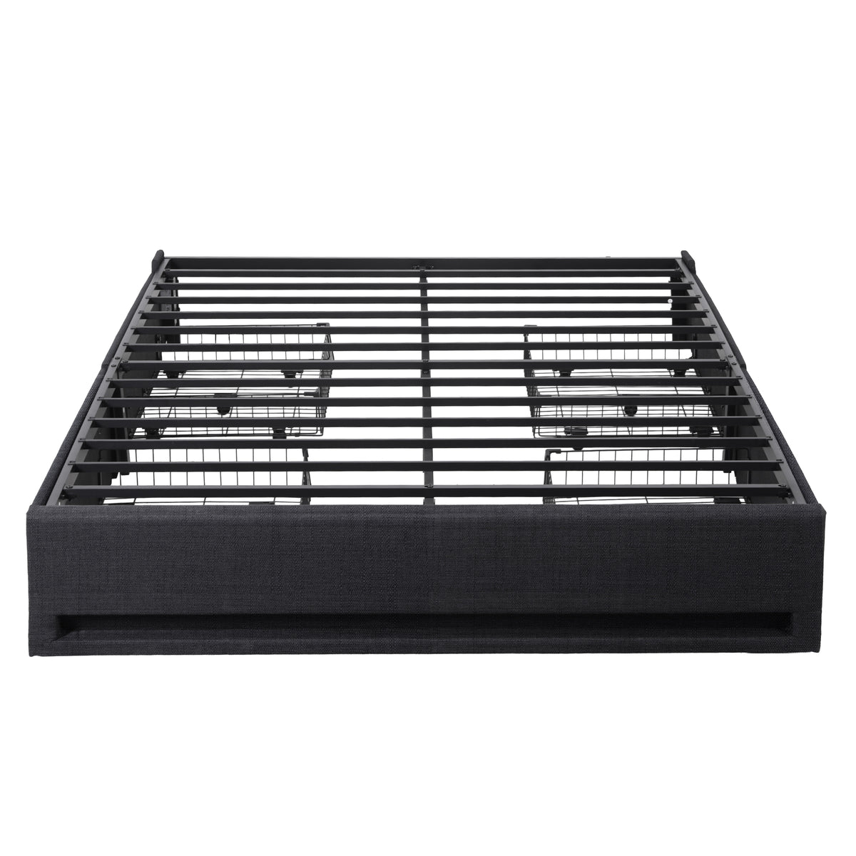 Double Bed Frame | Storage Drawers | RGB Lights | Charging Station | Upholstered