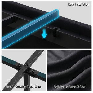 Queen Bed Frame | Storage Drawers | RGB Lights | Charging Station | Upholstered