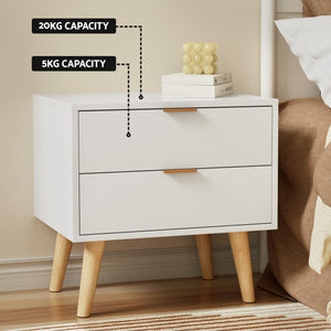 Queen Bed Frame & Bedside Table Set | Gas Lift Storage | Boucle Upholstered