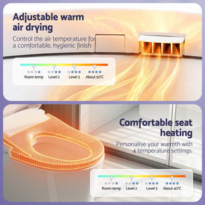 Electric Bidet Toilet Seat | Heated Dryer | Remote Control | Auto Wash