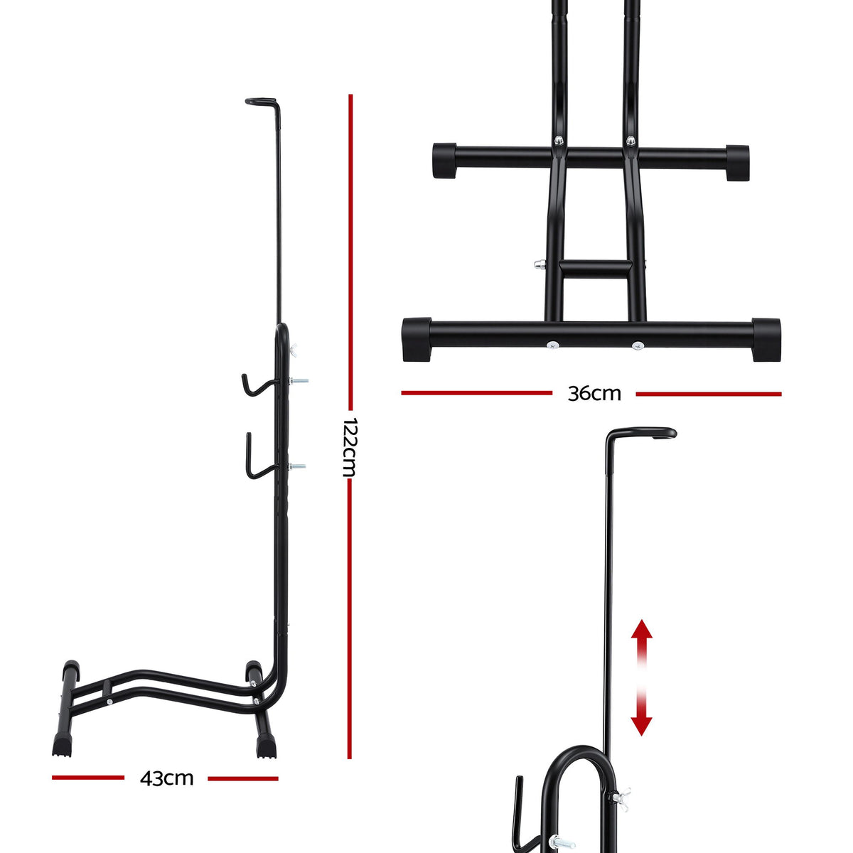 4-in-1 Bike Parking Stand | Adjustable Height | Vertical Storage Rack | 24–27.5 Inch Bikes