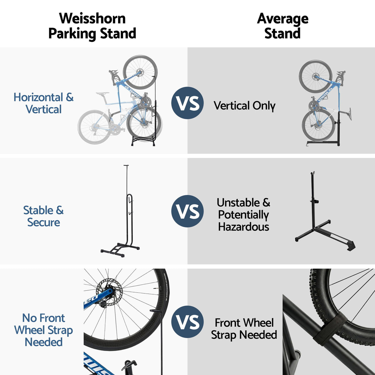 4-in-1 Bike Parking Stand | Adjustable Height | Vertical Storage Rack | 24–27.5 Inch Bikes
