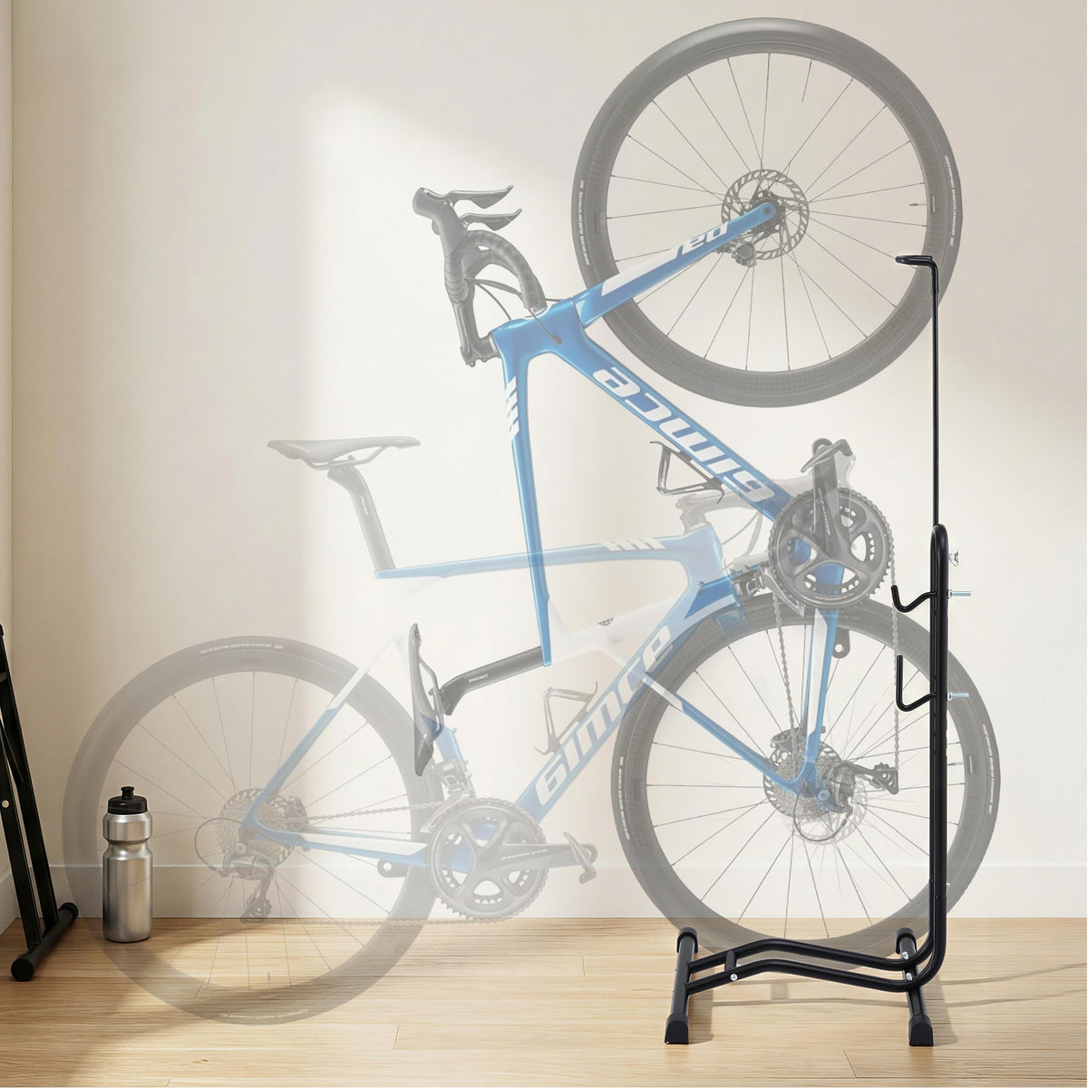 4-in-1 Bike Parking Stand | Adjustable Height | Vertical Storage Rack | 24–27.5 Inch Bikes