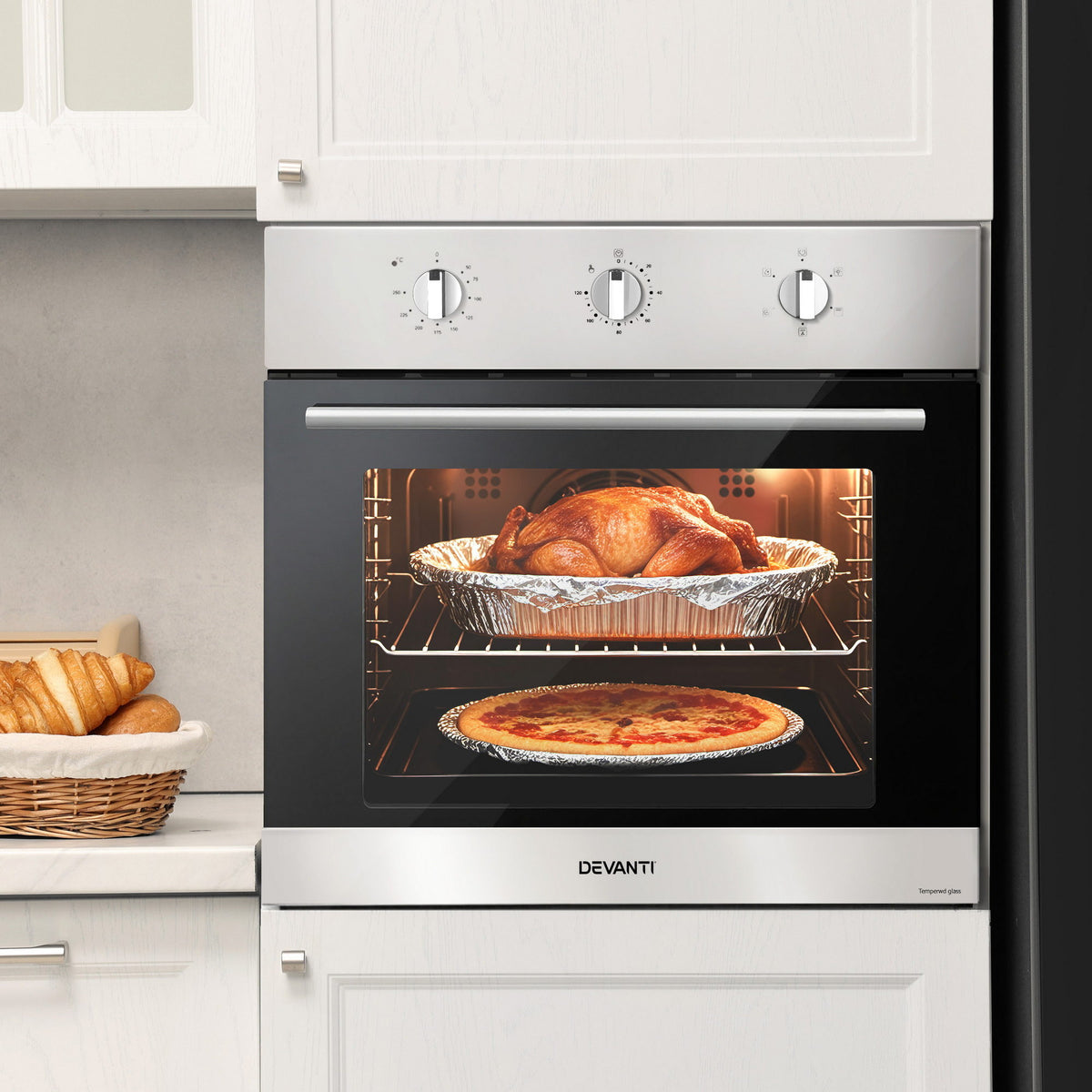 60cm Electric Built-In Wall Oven | 70L Capacity | Stainless Steel