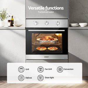 60cm Electric Built-In Wall Oven | 70L Capacity | Stainless Steel