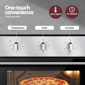 60cm Electric Built-In Wall Oven | 70L Capacity | Stainless Steel