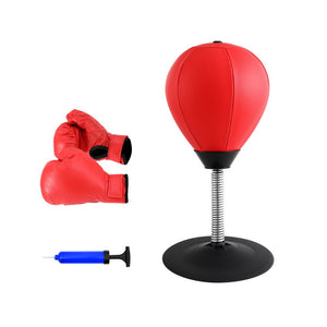 Desktop Punching Bag Stand Set | Swivel Speed Balls with Pump | Boxing Training Equipment