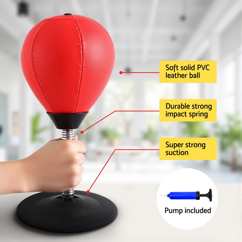 Desktop Punching Bag Stand Set | Swivel Speed Balls with Pump | Boxing Training Equipment