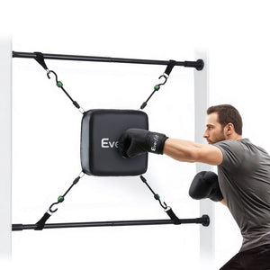 Doorway Punching Bag | Adjustable Boxing Target | Gloves Included | Black