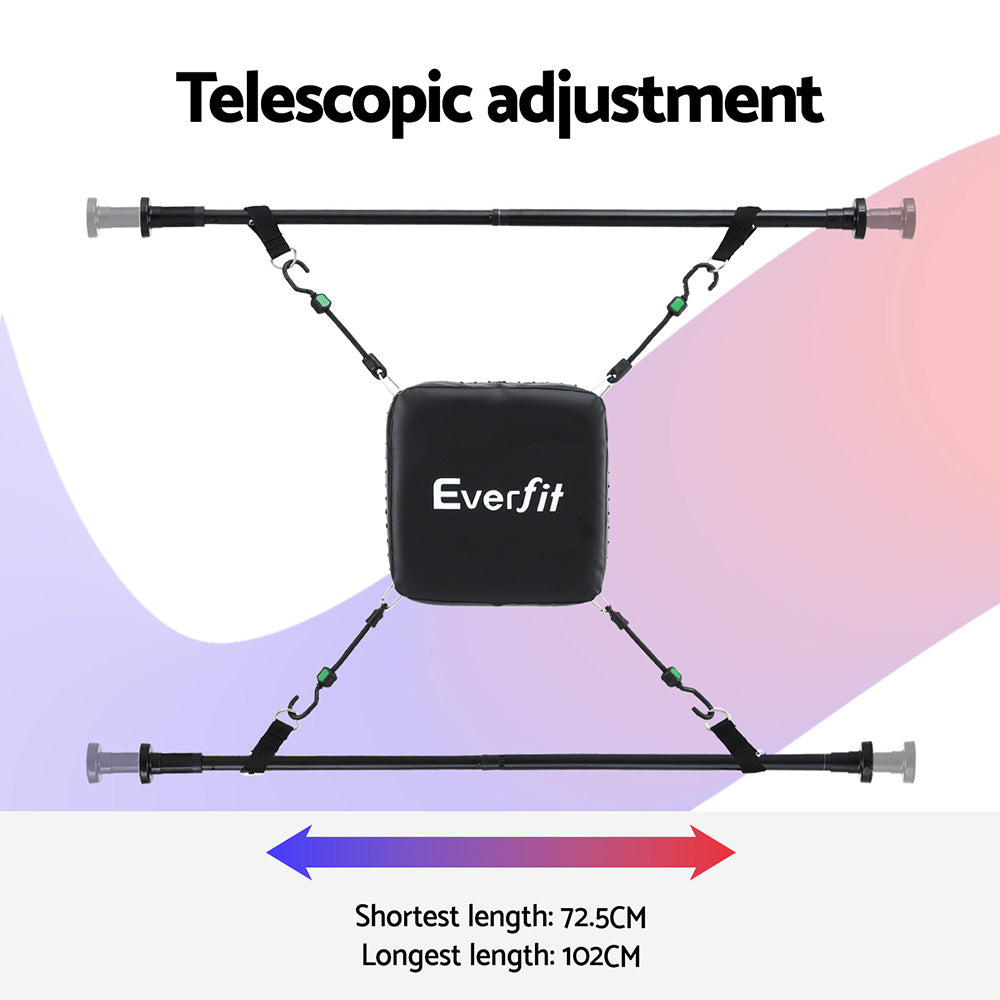 Doorway Punching Bag | Adjustable Boxing Target | Gloves Included | Black