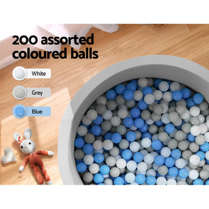 Ball Pit | 90x30cm | Ocean Foam Play Pool Barrier | Grey