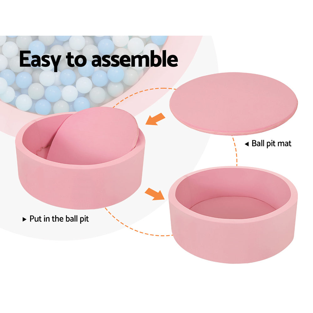 Ball Pit | 90x30cm | Ocean Foam Play Pool Barrier | Pink