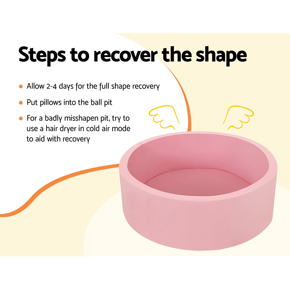 Ball Pit | 90x30cm | Ocean Foam Play Pool Barrier | Pink