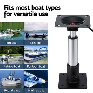 Boat Seat Pedestal 2 Pack | 34–46cm Adjustable | Gas Lift | 360° Swivel