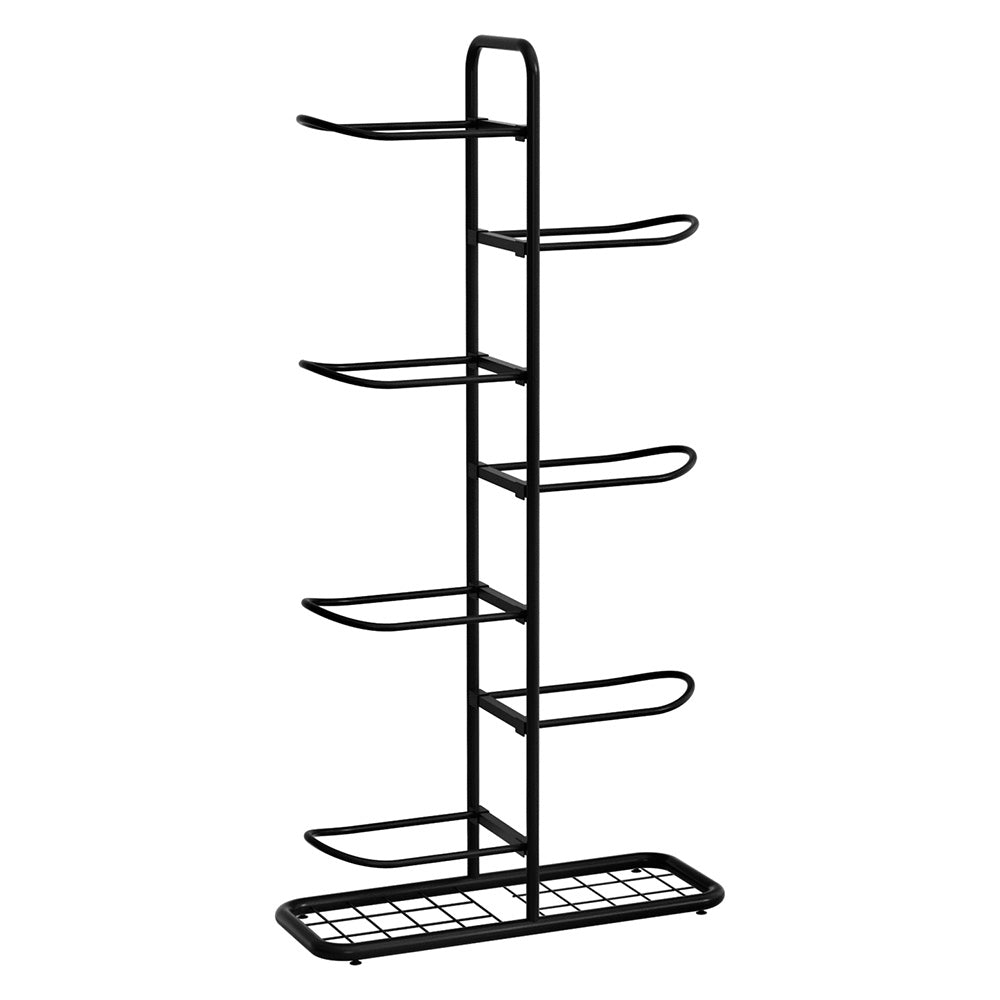 Ball Storage Rack 7-Tier | Sports Equipment Organiser | Garage & Gym Holder | Black