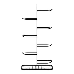 Ball Storage Rack 7-Tier | Sports Equipment Organiser | Garage & Gym Holder | Black