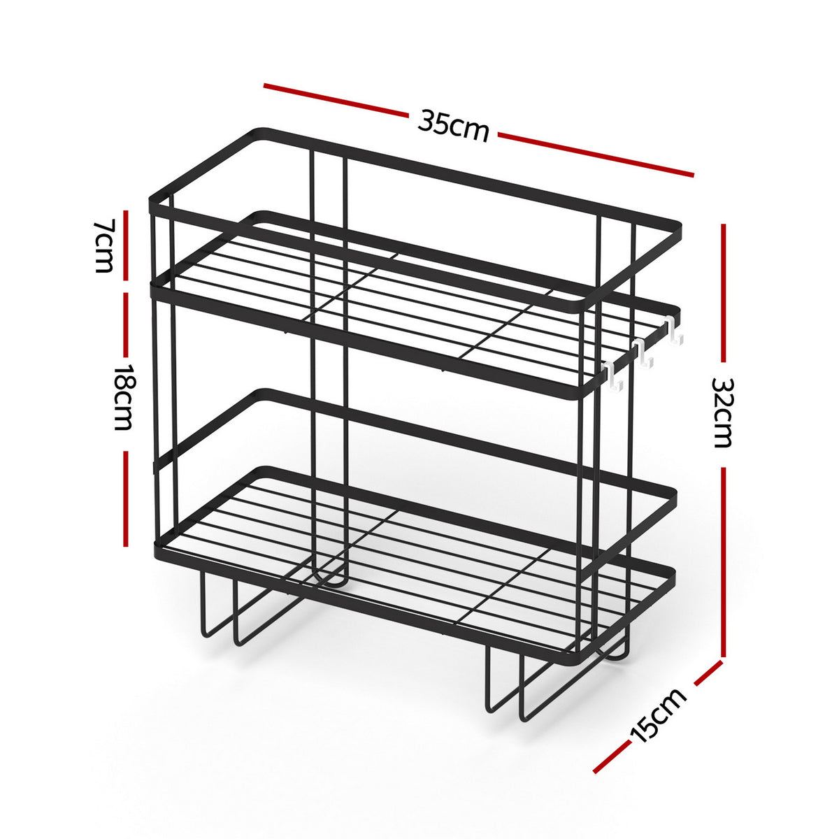 Over-Toilet Storage Rack | 2 Tier Bathroom Shelf | Organiser