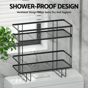 Over-Toilet Storage Rack | 2 Tier Bathroom Shelf | Organiser
