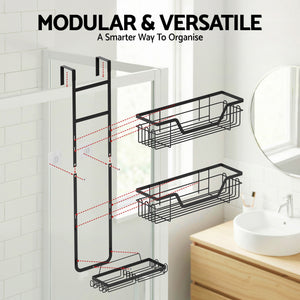 Over Door Shower Caddy | 3 Tier | Hanging Bathroom Organizer