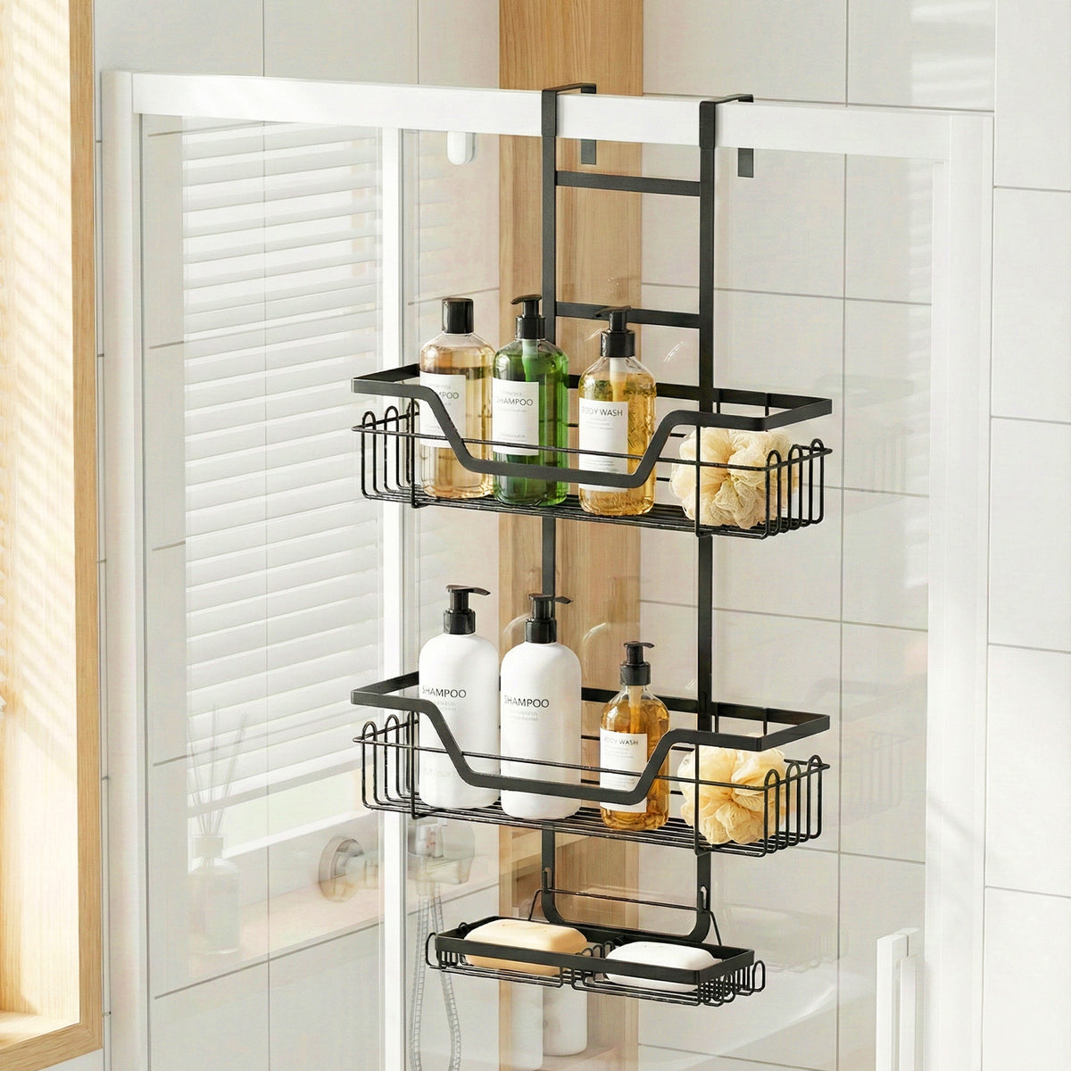 Over Door Shower Caddy | 3 Tier | Hanging Bathroom Organizer