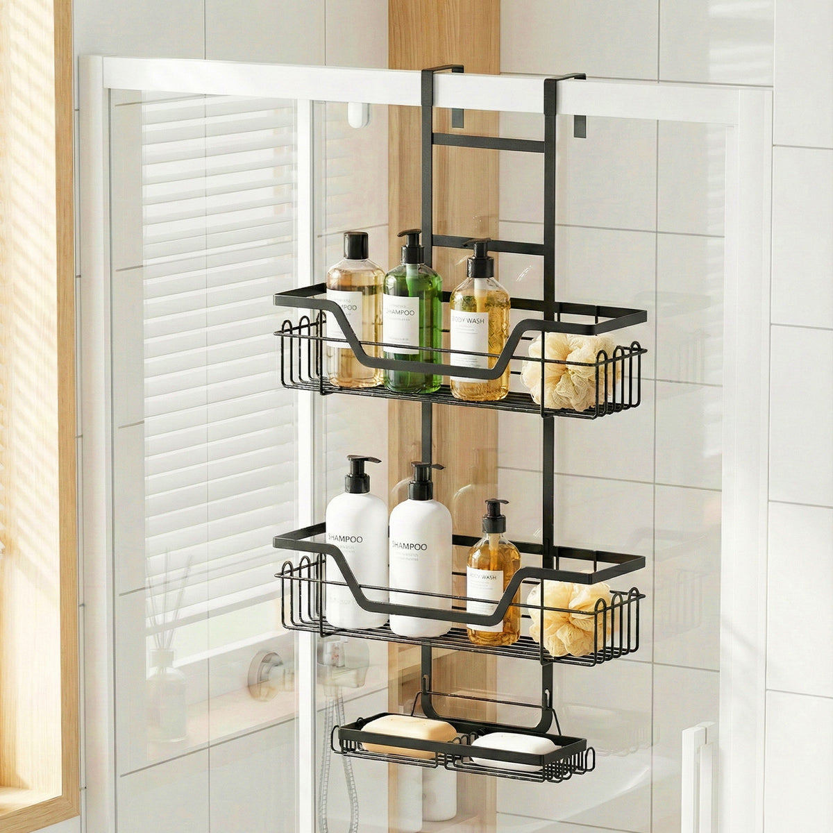 Over Door Shower Caddy | 3 Tier | Hanging Bathroom Organizer