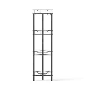 Corner Shower Caddy | 4 Tier | Floor Standing Bathroom Organiser | Black
