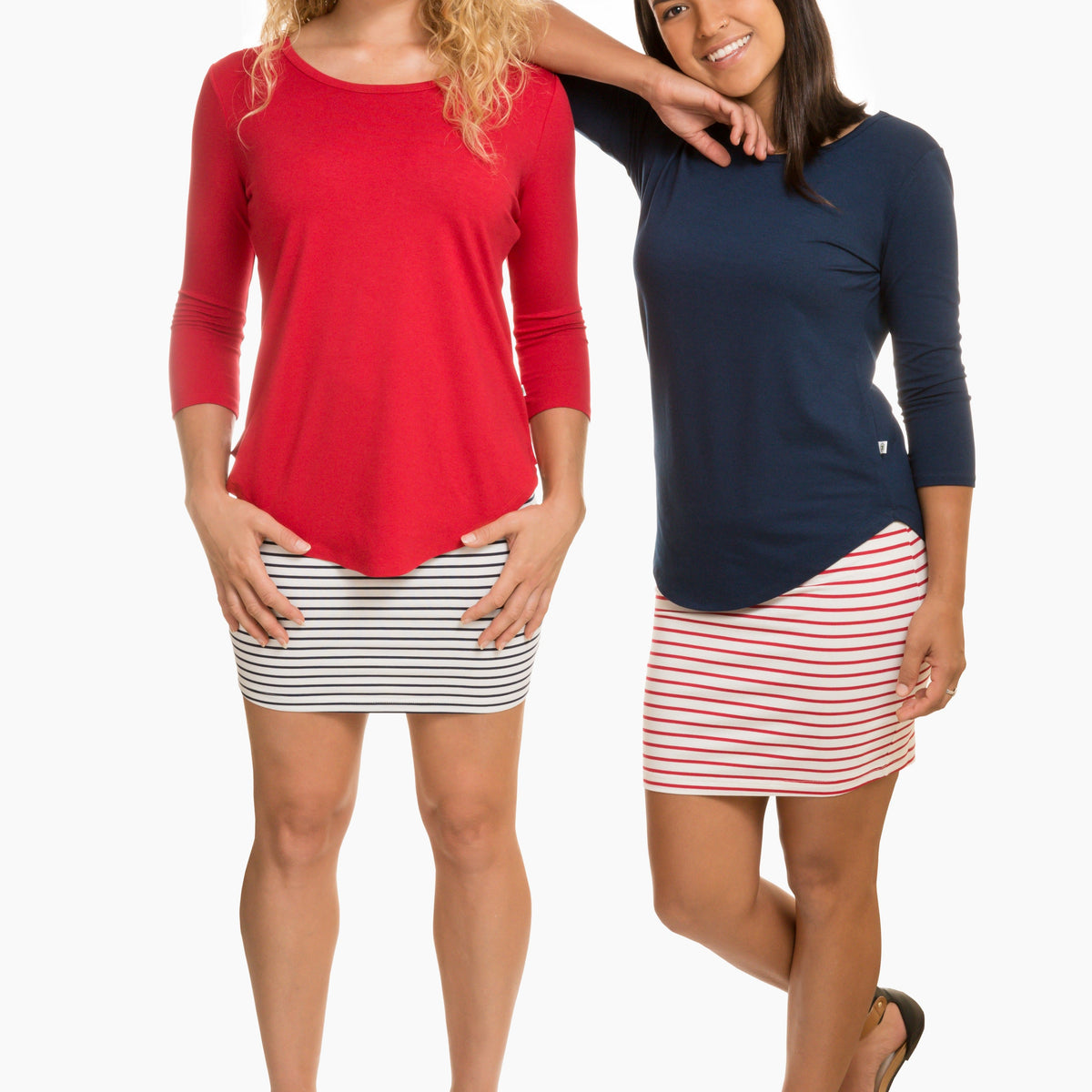 Women's Premium Bamboo 3/4 Sleeve T-shirts | Loose Fit | Sizes 8-20