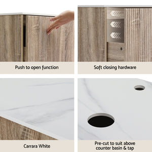 Cefito Vanity Unit | 915mm | With Basin | Oak Finish